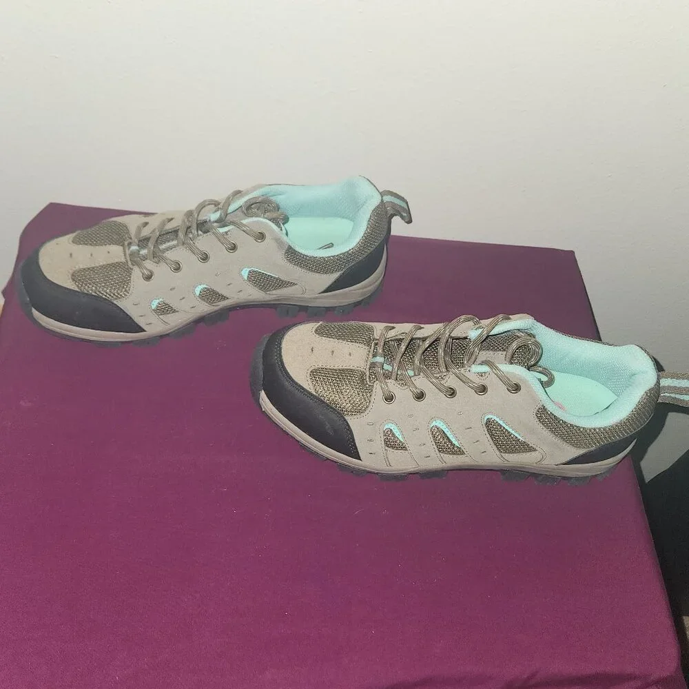 Womens Tan And Light Blue Cushionaire Brig Hiking Boot Size 10 - Picture 4 of 10